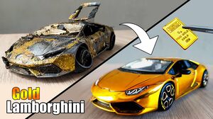 Restoration Lamborghini Huracan to 24k GOLD