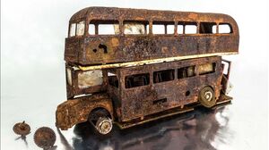 Double decker bus Restoration Rusty Abandoned model