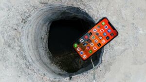 Dropping an iPhone 11 Pro Down Deep Hot Cauldron Hole - What's in There?