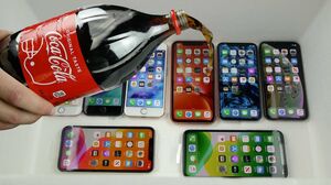 Pouring Coca-Cola on Every Water Resistant iPhone - 11 Pro, 11, XS, X, XR, 8, 7, 6S - What Happens?