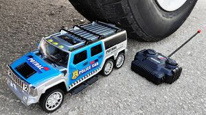 Crushing Crunchy & Soft Things by Car! EXPERIMENT: Car vs Police Car Hummer SUV Toy