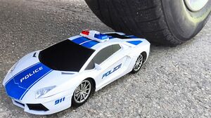 Crushing Crunchy & Soft Things by Car! EXPERIMENT: Car vs SPORT Police Car Toy with Siren