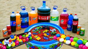 Marble Run Race ASMR, HABA Wave Slope with Smile,Toy Cars,Orbeez,Coca Cola,Fanta,Sprite in Pool