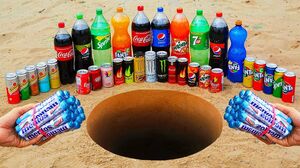 Schweppes, Coca Cola, Fanta, Sprite, Monster, 7up, Mirinda, Pepsi and Mentos  | Easy Diy Experiments