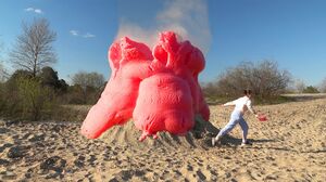 EXPERIMENT : Big Pink Volcano Eruption - Cola, Fanta, Sprite, Monster, Schweppes, Pepsi and Mentos