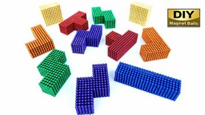 DIY - How To Make a Tetris block with Magnetic Balls (Satisfying) [DIY Magnet Balls]