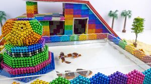 DIY Making Fishpond with House for Nemo Fishtank from Magnet Balls (Satisfying ASMR)