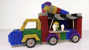 Magnet DIY - How To Make a Ice Cream Truck From Magnetic Balls