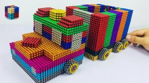 DIY How To Make Truck Container with 28500 Mini Magnetic Balls （ASMR）| Magnetic Boy 4K