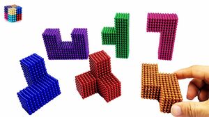 Tetris game with Magnet Balls | Magnetic Boy