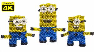 DIY - How To Make Cute Minions Family With Magnetic Balls Satisfaction 100% (ASMR) | Magnet Craft 4K
