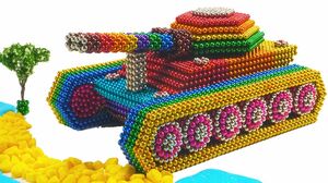 DIY - How To Make Amazing Rainbow Tank With Magnetic Balls (ASMR) | Magnet Craft Video