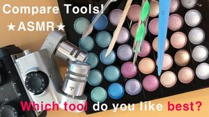 "Special Compare eyeshadow tools!"Which tool do you like best? ' Satisfying Eyeshadow Slime!★ASMR★