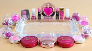 ★color serise seazon6★"Sepia PINK" Mixing EYESHADOW,make-up and glitter Into Clear Slime!