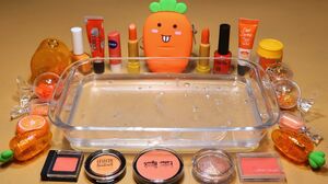 Special Series2 #04 Mixing "ORANGE" EYESHADOW and Parts,glitter... Into Slime! WE LOVE ORANGE!