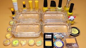 *YELLOW Collection* # Mixing Lip section,glitter Section and Nail section, Shadow Section into Slime