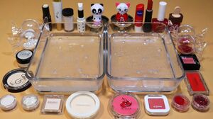 Two Color Series #05 CREAM vs RED ***Mixing EYESHADOW and Parts,glitter into Slime***