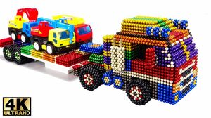 Magnetic Ball - How To Make Car Transport Truck From Magnetic Balls (Satisfying) - Surprise Balls