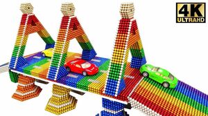 Magnetic Ball - DIY Building Rainbow Bridge From 12.000 Magnetic Balls (Satisfying) - Surprise Balls