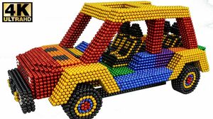 MAGNETIC BALL - DIY HOW TO MAKE Amazing JEEP CAR WITH MAGNETIC BALLS (Satisfying) | SURPRISE BALLS