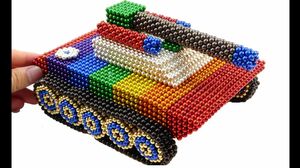 DIY How To Make Tank With Missile From Magnetic Balls (ASMR) 