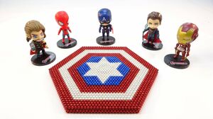 【WEAPON IN AVENGERS ENDGAME】- DIY How To Make Captain America Shield From Magnetic Balls