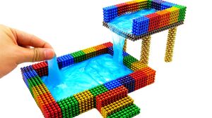 DIY How To Make Rainbow Two Floors Swimming Pool With 35000 Magnetic Balls, Slime | Surprise Balls
