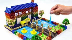 DIY How To Make Rainbow House, Swimming pool, With 99.000 Magnetic Balls, Slime Surprise Balls