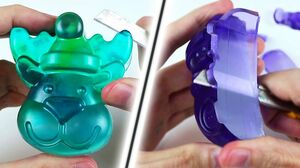Only Clear Glycerin Soaps! Soap Carving! Soap Cutting! Satisfying ASMR Video 2018! #9