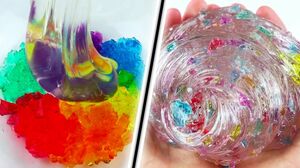 Will It Clear Slime?! Crushed Water Cubes! Satisfying Slime ASMR Video!