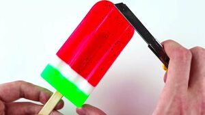 Cutting Watermelon Popsicle Soap! Relaxing! Satisfying ASMR Video!
