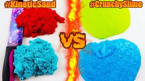Crunchy Slime VS Kinetic Sand ! Which One Is More Satisfying ?!