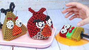 Magnetic ANGRY BIRD: Easy Fruit Popsicles From Magnetic Balls | Satisfying Stop Motion Cooking