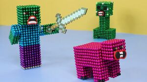 When MINECRAFT STEVE Becomes a Dish | DIY - Manget Satisfying (Stop Motion 4k)