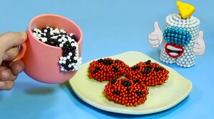 Magnetic AMONG US Animation | Chocolate Chip Cookie & Hot Chocolate Recipes From Magnetic Balls(DIY)