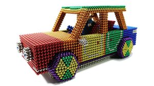 DIY - How To Make Colored Car From Magnetic Balls ( Satisfying ) | Magnet Colorful