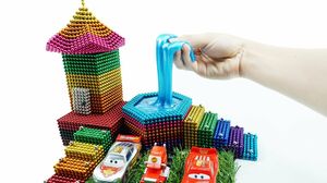 DIY - How To Build Wells Villa Cars Toys with Magnetic Balls Playground | Magnet Colorful