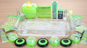 "GREEN" Slime Series14 / Colors Season Mixing Eyeshadow and Glitter into Clear Slime