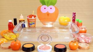"ORANGE" Slime Series12 / Colors Season Mixing Eyeshadow and Glitter into Clear Slime