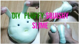 DIY How to make Fluffy Squishy Slime|Cara Membuat Neru Slime Fluffy Squishy Slime