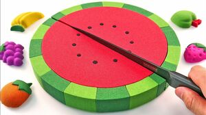 Satisfying Video l How To Make Kinetic Sand Watermelon Cake Cutting ASMR RainbowToyTocToc