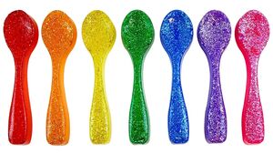 Satisfying Video | How To Make Rainbow Spoon with Glitter Cutting ASMR | Bon Bon Studio