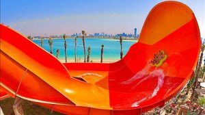 Giant Boomerang Slide at Aquaventure Waterpark in Dubai