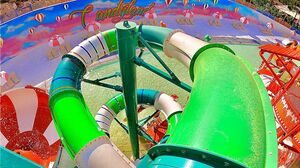 Green Tube Water Slide at Vogue Hotel Bodrum (Kids Waterslide)