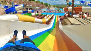Rainbow Water Slide at Waterpark Çankaya Aquapark