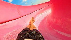 Pink Body Slide at Dino Water Park