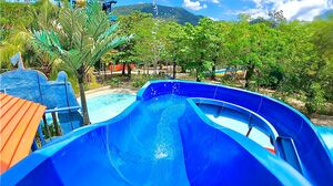 Blue Kids Water Slide at Escape Theme Park
