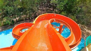 Red Kids Water Slide at Escape Theme Park