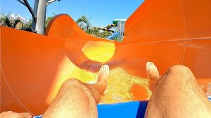 Orange Tube Slide at Vana Nava Water Jungle