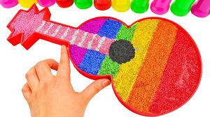Satisfying Video l How To Make Rainbow Guitar with Slime Glitter | Zic Zic Slime